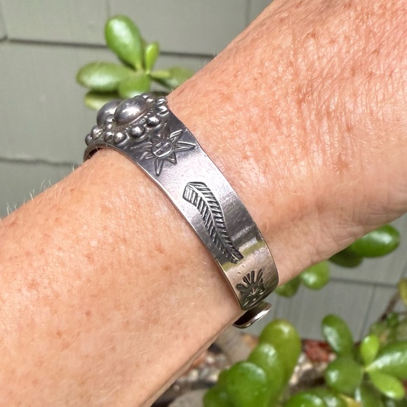 Vintage Navajo Handmade Sterling Silver Cuff LESS ON IG - Picture 7 of 7
